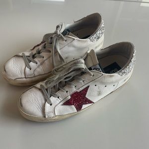 Golden Goose Superstar sneakers - white/red/silver